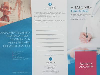 Anatomietraining Praeparationskurs 2020 Flyer Anatomietraining Praeparationskurs 2020 Flyer